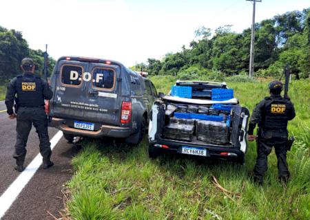 DOF apreende Toro roubada e carregada com uma tonelada de maconha em Tucuru