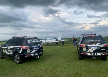 Em Fátima do Sul, piloto é preso com avião que seria usado para o narcotráfico
