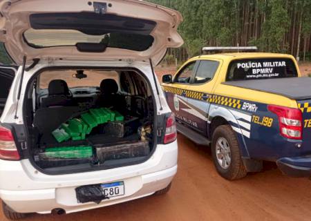 Traficante foge e abandona veículo com carga de maconha em Brasilândia