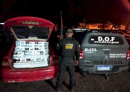Dupla é presa com 750 pacotes de cigarros contrabandeados em Ponta Porã