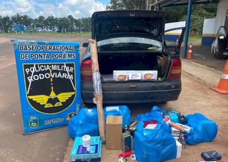 Polícia Militar Rodoviária apreende dois veículos com cargas de descaminho em Ponta Porã