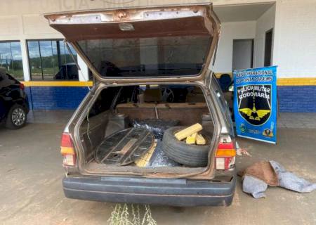 Veículo é apreendido com quase R$ 1 milhão em drogas na MS-164 em Ponta Porã