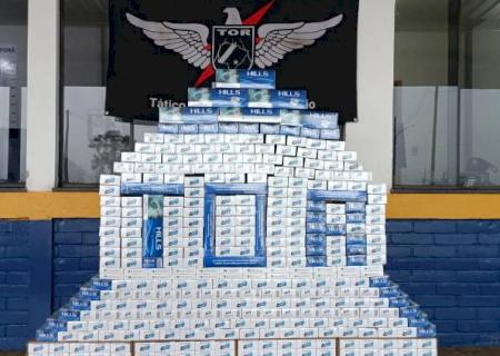 Dupla é presa com cigarros contrabandeados e produtos de descaminho em Ponta Porã