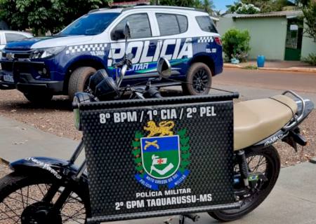 Homem é preso ao ser flagrado com moto furtada em Taquarussu