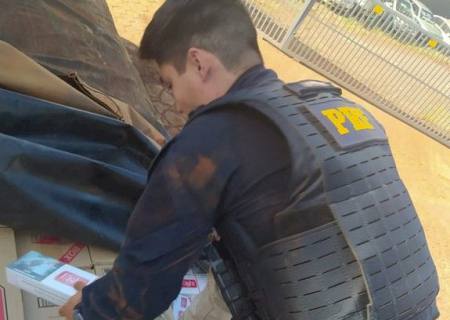 PRF apreende caminhão com 200 mil maços de cigarros em Campo Grande