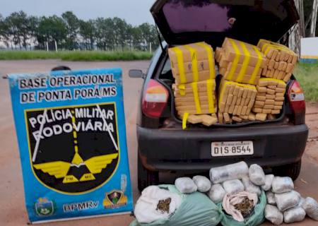 Polícia Militar Rodoviária prende suspeito que traficava R$ 850 mil em drogas na MS-164