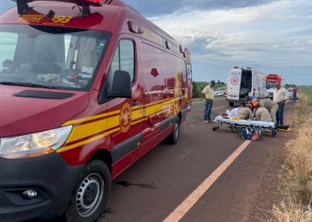 Duas mulheres ficam feridas em queda de moto na MS-473 entre Nova Andradina e Taquarussu