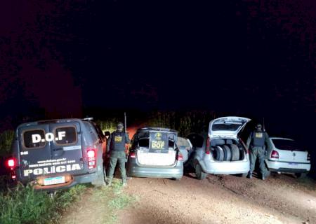 DOF apreende R$ 260 mil em pneus e cigarros contrabandeados na MS-462