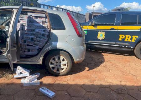 Carro carregado com cigarros contrabandeados é apreendido em Campo Grande