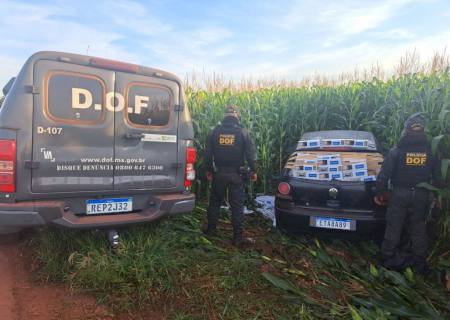 DOF apreende quatro veículos carregados com cigarros contrabandeados neste final de semana