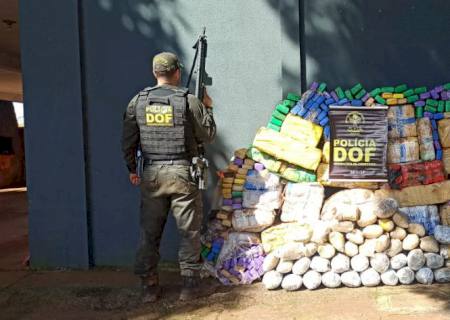 DOF apreende carga milionária de drogas em meio a uma plantação de milho em Aral Moreira