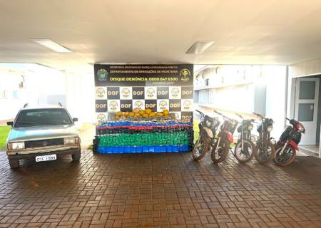 DOF fecha acampamento de tráfico de drogas e prende cinco pessoas em MS