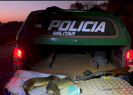 Caçador é preso com arma e animais abatidos na região do Parque Estadual das Várzeas do Rio Ivinhema