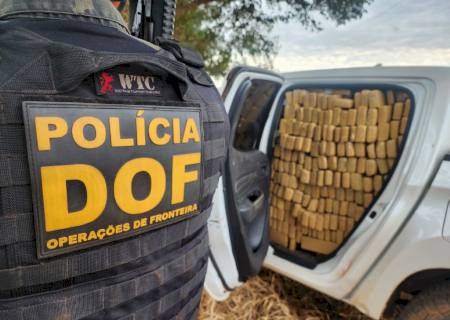 Caminhonete furtada em Campo Grande é recuperada pelo DOF com quase 2 ton de droga