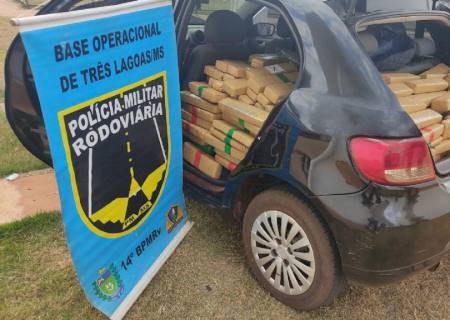 Após tentativa de fuga, Polícia Militar Rodoviária prende suspeito com mais de R$ 1 milhão em drogas na MS-395