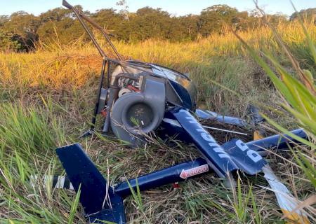 Dois homens são socorridos após queda de helicóptero no Parque das Várzeas do Rio Ivinhema