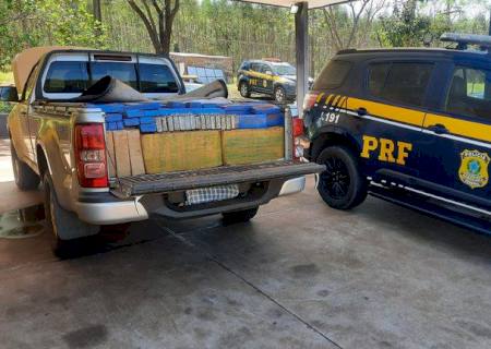 Caminhonete furtada em Dourados é apreendida carregada com maconha em Três Lagoas