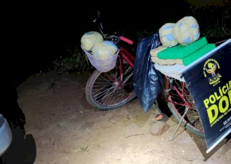 Homem é preso traficando 10 kg de maconha em bicicleta em Amambai