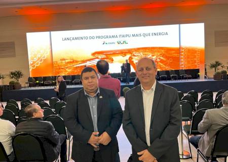 Prefeito e vice de Taquarussu participam do lançamento do programa Itaipu Mais que Energia