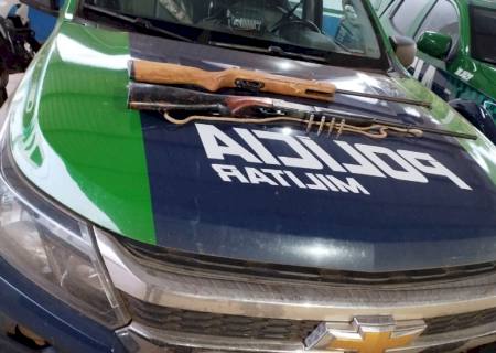 PMA de Dourados prende dois homens por posse ilegal de arma e munições