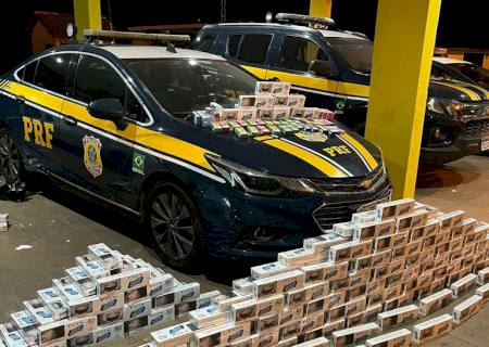 PRF apreende carga de cigarros contrabandeados na BR-163