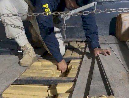 PRF encontra 200 kg de maconha em compartimento oculto de veículo na Capital