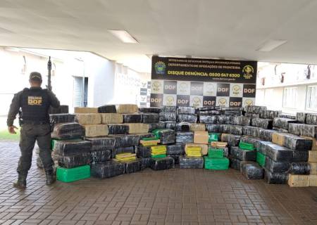 DOF apreende carga de maconha avaliada em R$ 13 milhões na fronteira