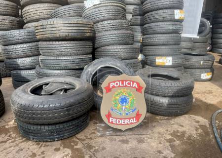 Polícia Federal apreende 6 mil pneus durante operação em Campo Grande