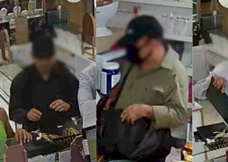 Trio rouba cerca de R$ 600 mil em joias de joalheria em Campo Grande