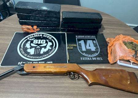 Polícia Civil e Militar prendem traficante em Fátima do Sul