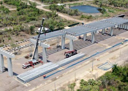 Com avanço, obra da ponte da Rota Bioceânica está 43,6% concluída nas duas margens do Rio Paraguai