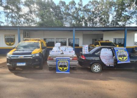 Polícia Militar Rodoviária apreende dois veículos com cigarros contrabandeados em Ponta Porã