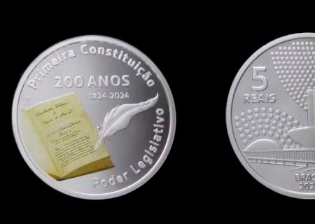 Banco Central lança moeda em comemoração aos 200 anos da 1ª Constituição do Brasil