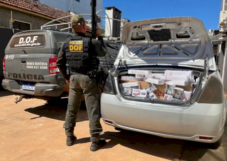 DOF apreende cigarros e pneus contrabandeados em Ponta Porã