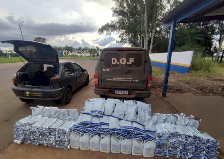 Agrotóxicos avaliados em R$ 620 mil são apreendidos pelo DOF em Ponta Porã