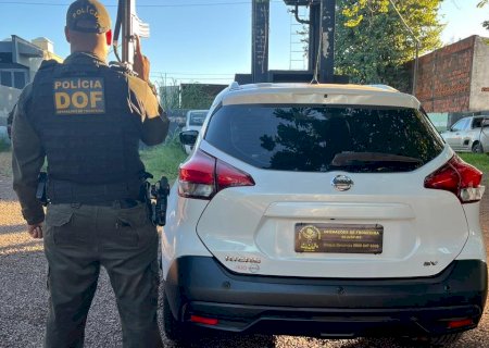 Veículo roubado em São Paulo é recuperado em bloqueio do DOF em Ponta Porã