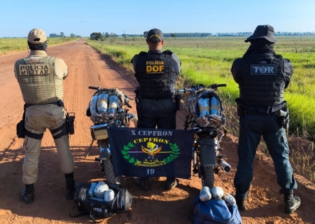 DOF apreende 30 kg de skunk que eram transportados em duas motos em Amambai