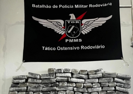 Traficante é preso pela PMR com 100 kg de maconha em Ponta Porã