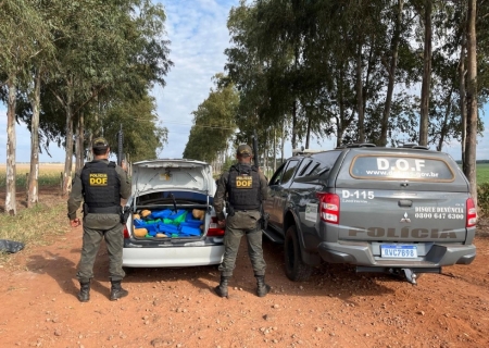 Carro com maconha avaliada em R$ 655 mil é apreendido em Amambai