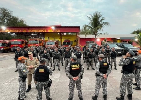 Reforço completo: mais uma equipe da Força Nacional chega ao Pantanal para ajudar no combate aos incêndios