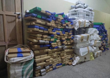Dracco prende homem com 801 kg de maconha na MS-164