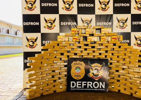 Defron apreende mais de R$ 9 milhões em pasta base de cocaína em Ponta Porã