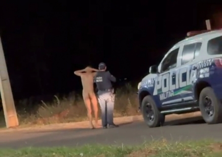 Homem é detido após caminhar nu pelas ruas de Nova Andradina