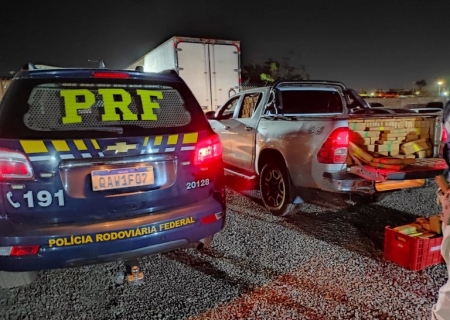 Caminhonete roubada no Paraná é apreendida com mais de duas toneladas de maconha em Campo Grande
