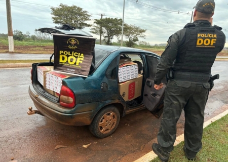 Dupla é presa pelo DOF com cargas de cigarros avaliadas em quase R$ 100 mil