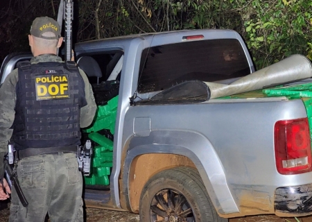 Caminhonete carregada com 1,5 tonelada de maconha é apreendida pelo DOF em Ponta Porã