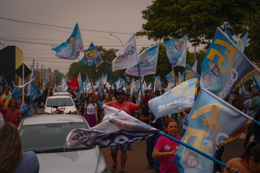 Caminhada do 45 e entrevista à rádio local movimentaram campanha de Germino neste fim de semana