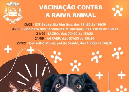 Batayporã realiza campanha de vacinação antirrábica para cães e gatos; veja o cronograma