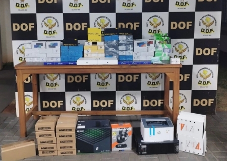 DOF apreende mais de R$ 180 mil em materiais ilegais em Laguna Carapã