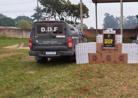 Casal é interceptado pelo DOF com 600 pacotes de cigarros contrabandeados em Ponta Porã